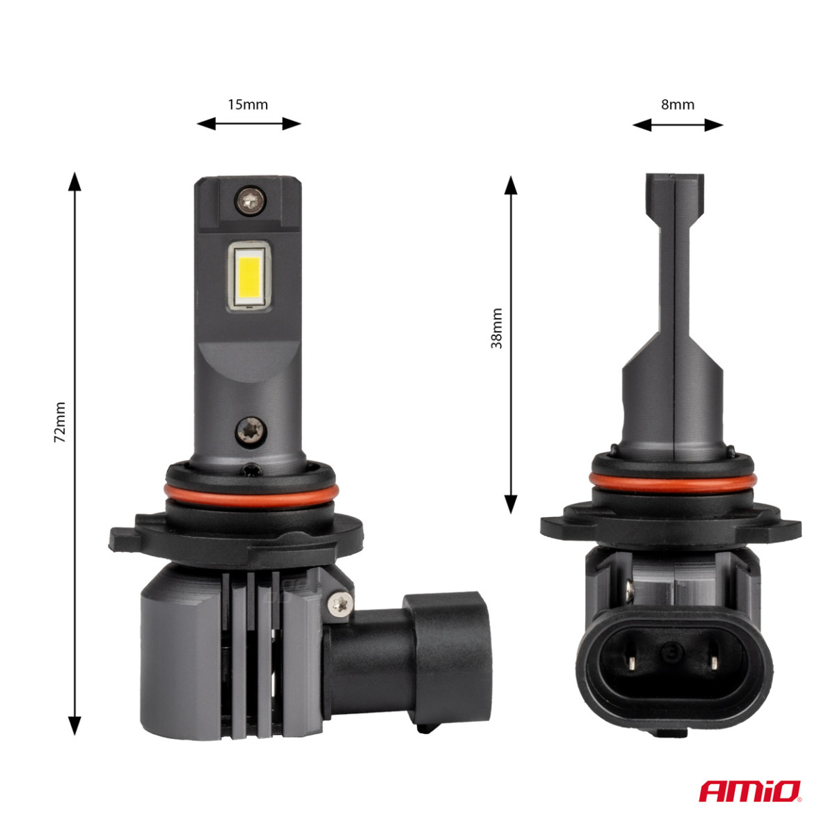 LED headlight bulbs X4-series AVIATOR HB4 9006 6500K max 44W AMIO-03767