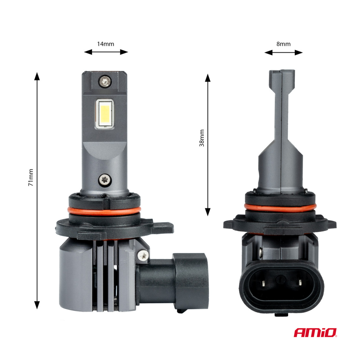 LED headlight bulbs X4-series AVIATOR HIR2 9012 6500K max 44W AMIO-03768