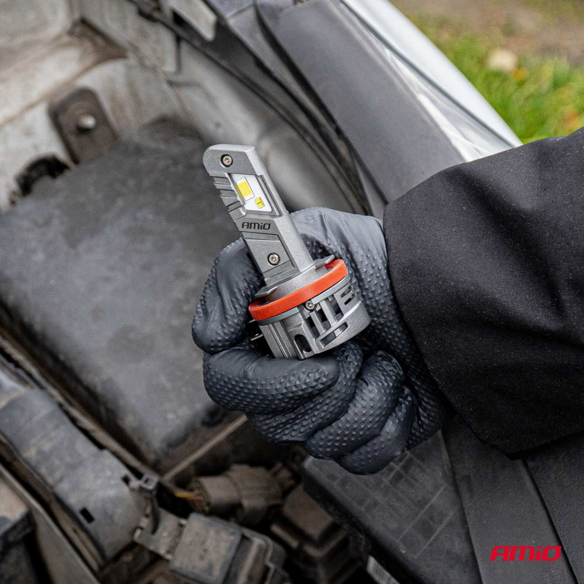 LED headlight bulbs X5-series WINGER H15 49W 6000K CANBUS, AMIO-04685