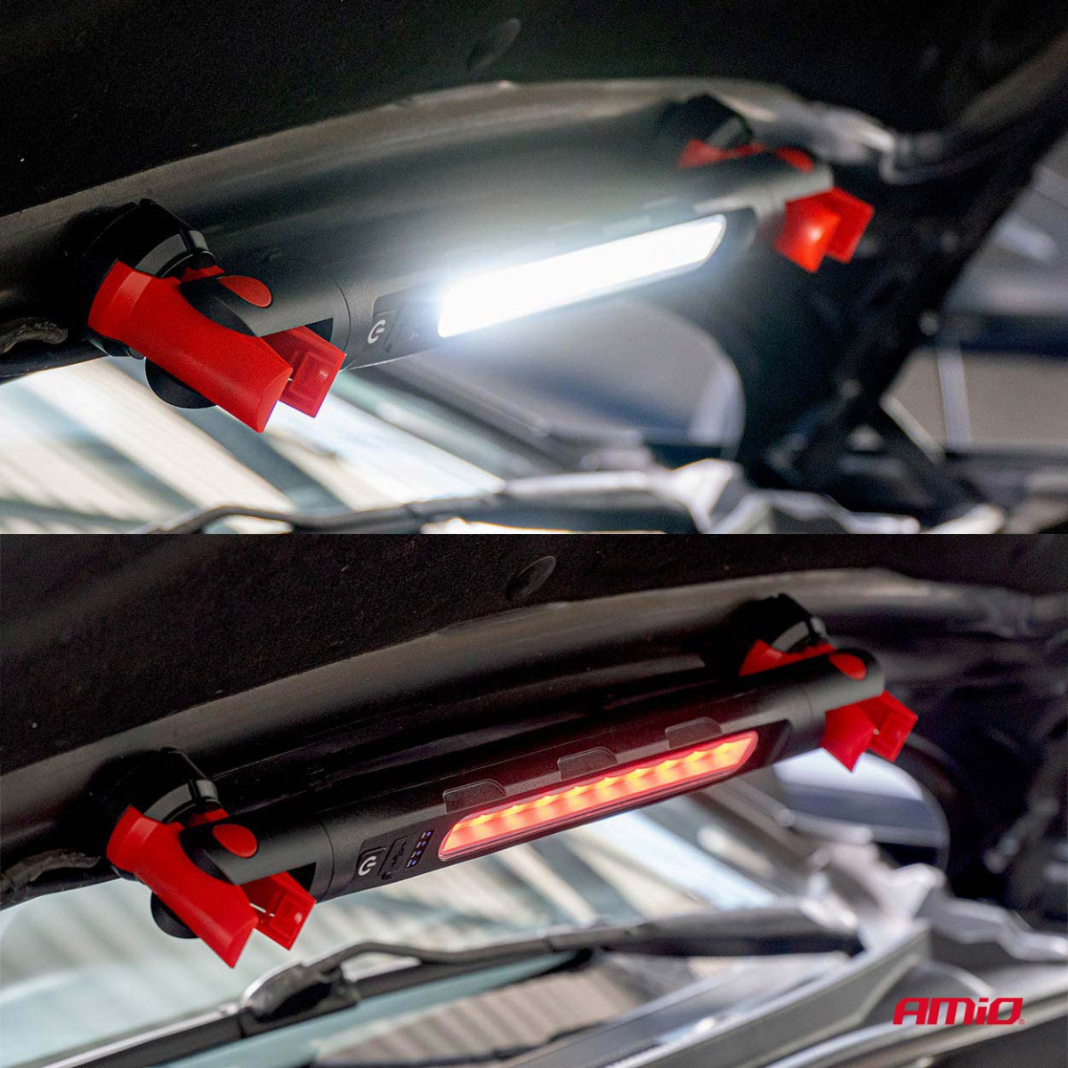 LED inspection lamp with magnet and clamp, 4000 mAh, AMIO-05024