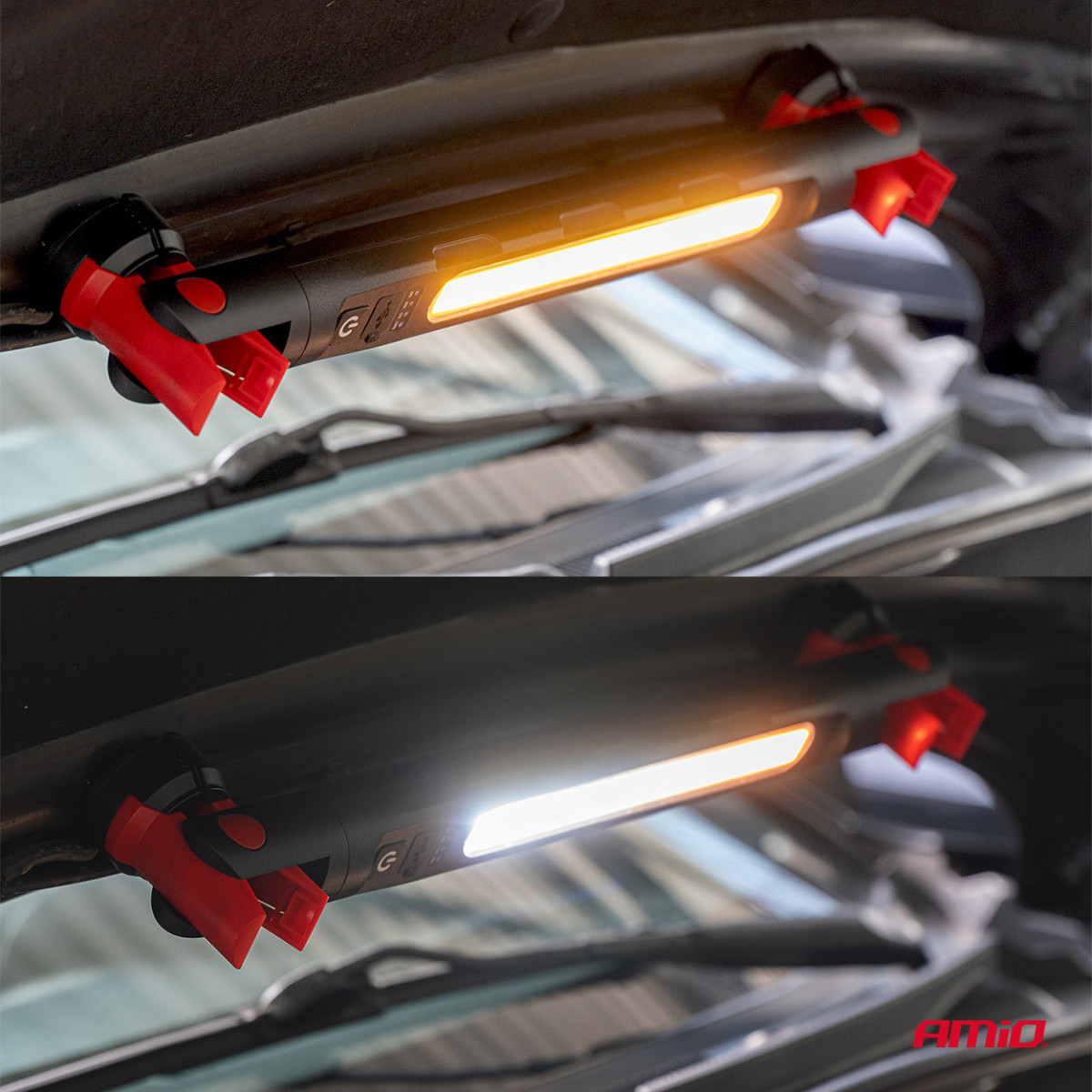 LED inspection lamp with magnet and clamp, 4000 mAh, AMIO-05024