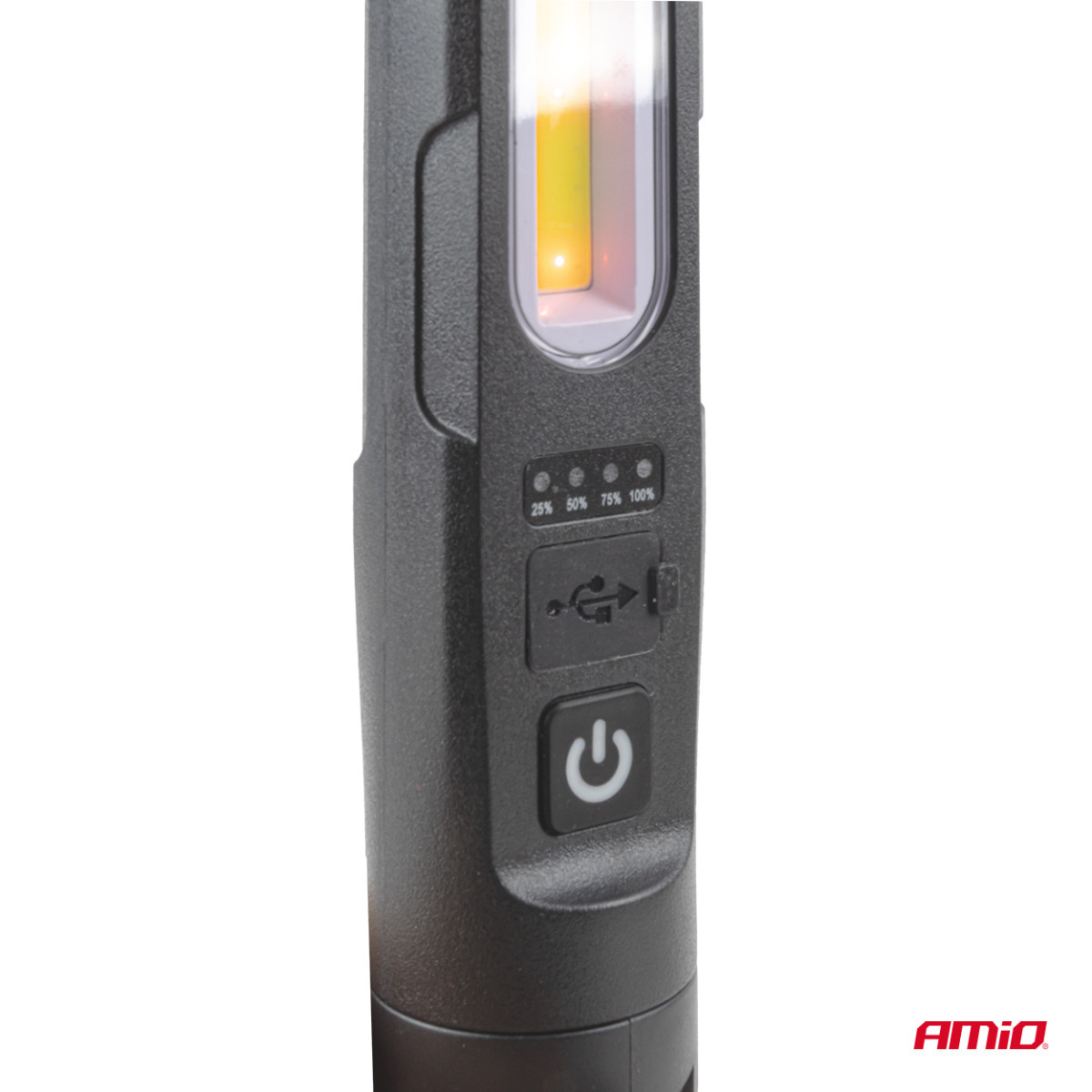 LED inspection lamp with magnet and clamp, 4000 mAh, AMIO-05024