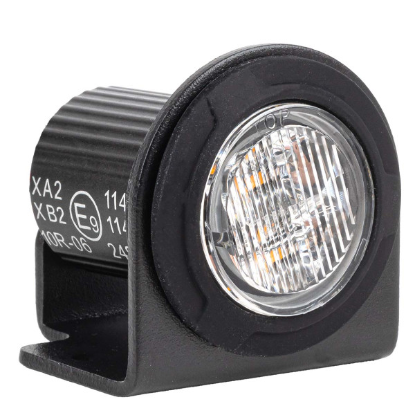 Round orange LED warning lamp R65 12V / 24V 12W AMIO-04864