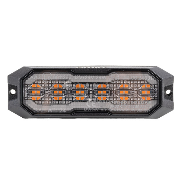 LED warning lamp with orange marker light R65 R148 12V/24V 24W AMIO-04860