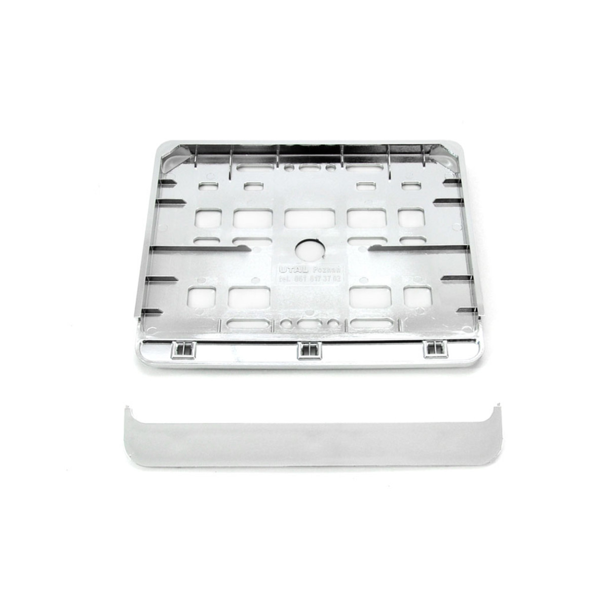 Motorcycle license plate holder – chrome, AMIO-01167