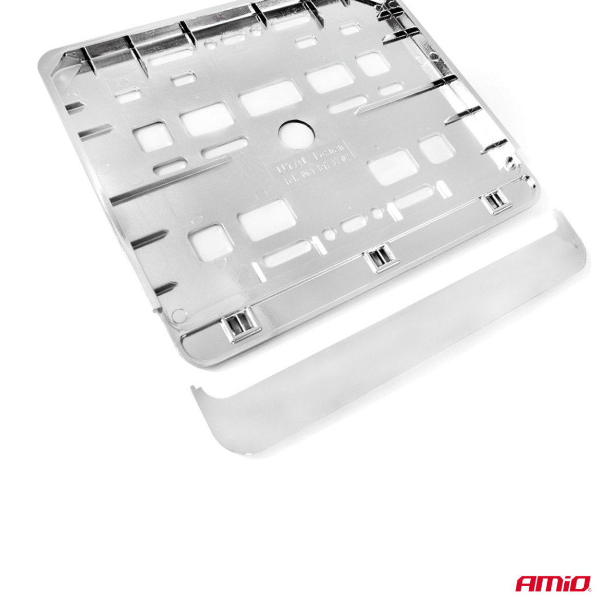 Motorcycle license plate holder – chrome, AMIO-01167