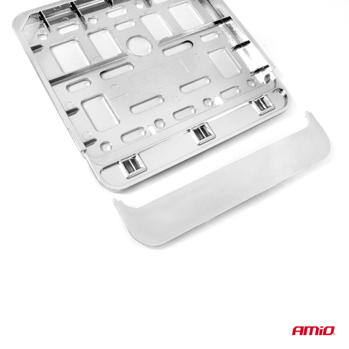 Scooter license plate holder – chrome, AMIO-01168