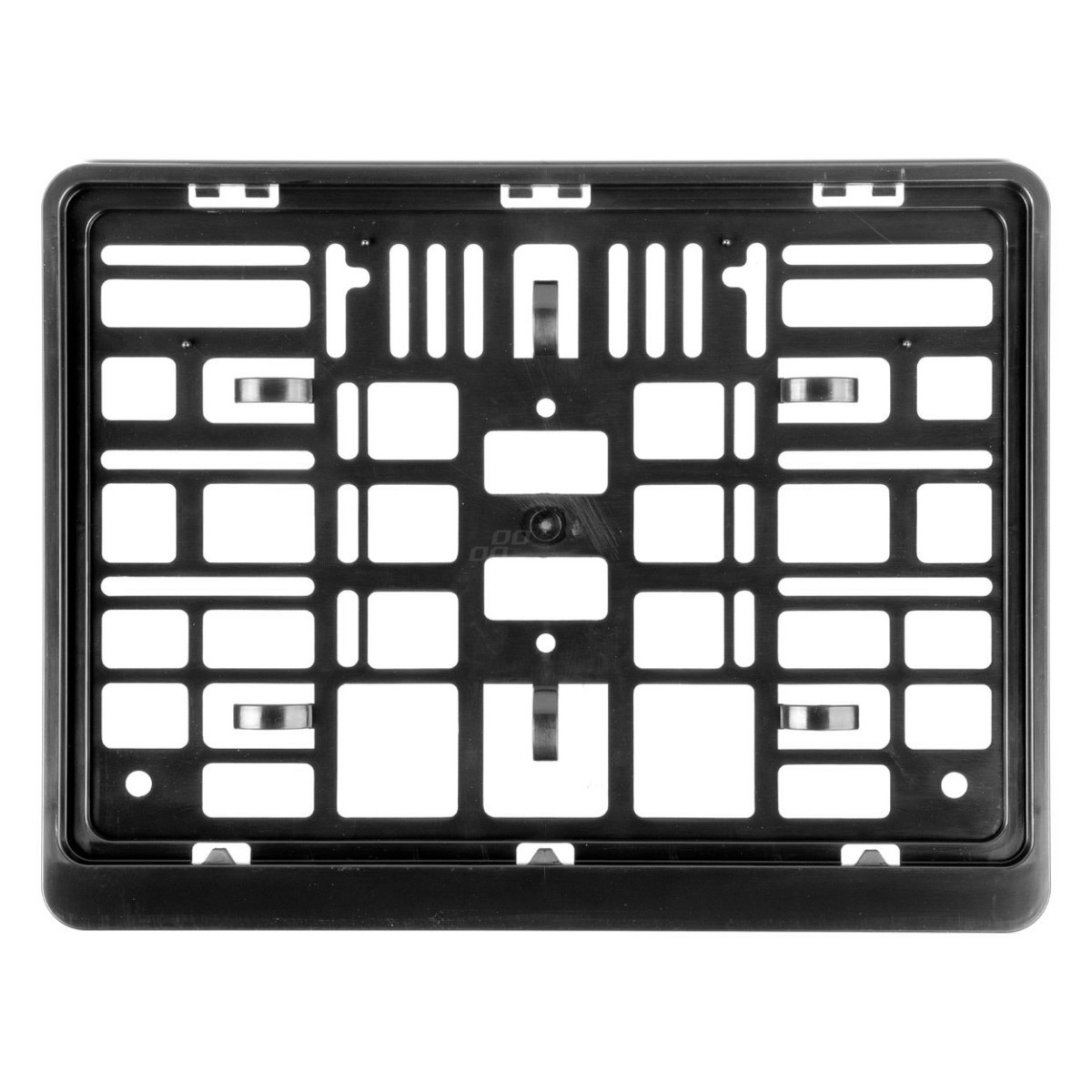 Double row license plate holder – black, AMIO-02994