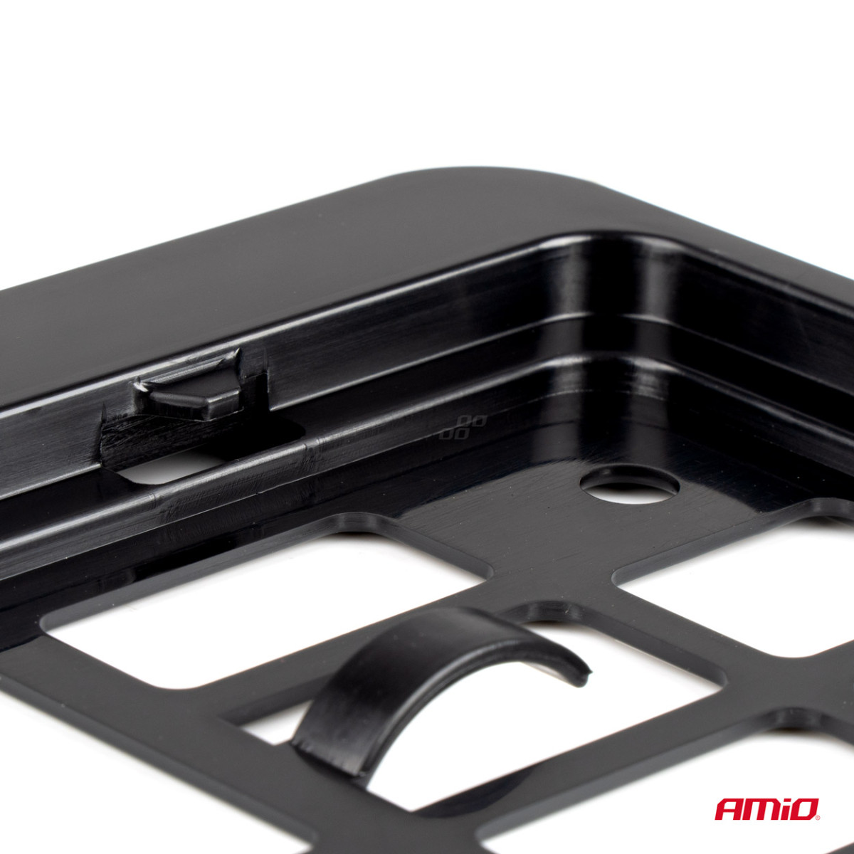 Double row license plate holder – black, AMIO-02994