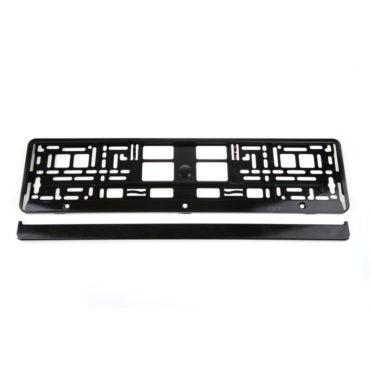 License plate holder – metallic black, AMIO-01644