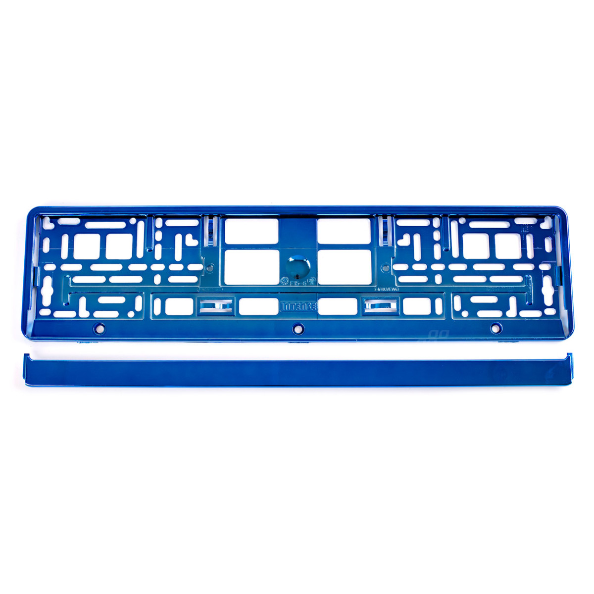 License plate holder – metallic blue, AMIO-03174