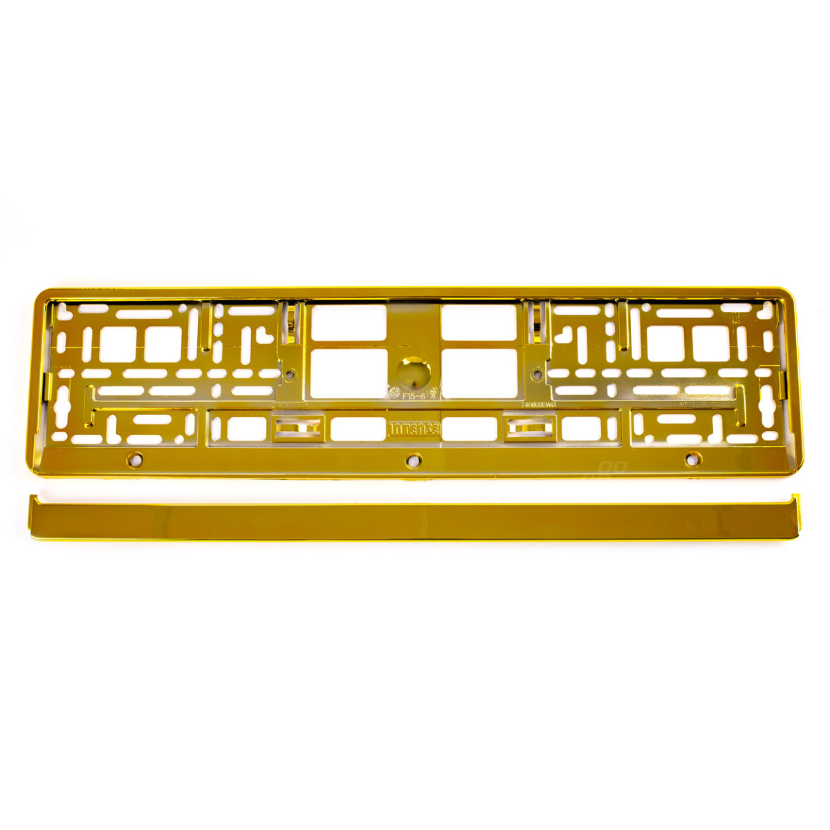 License plate holder – metallic gold color, AMIO-03179