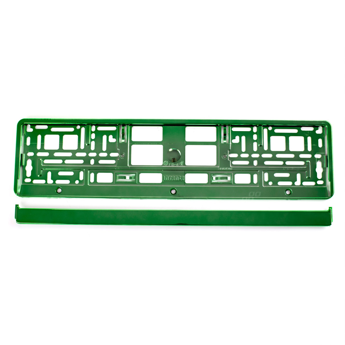 License plate holder – metallic green, AMIO-03178