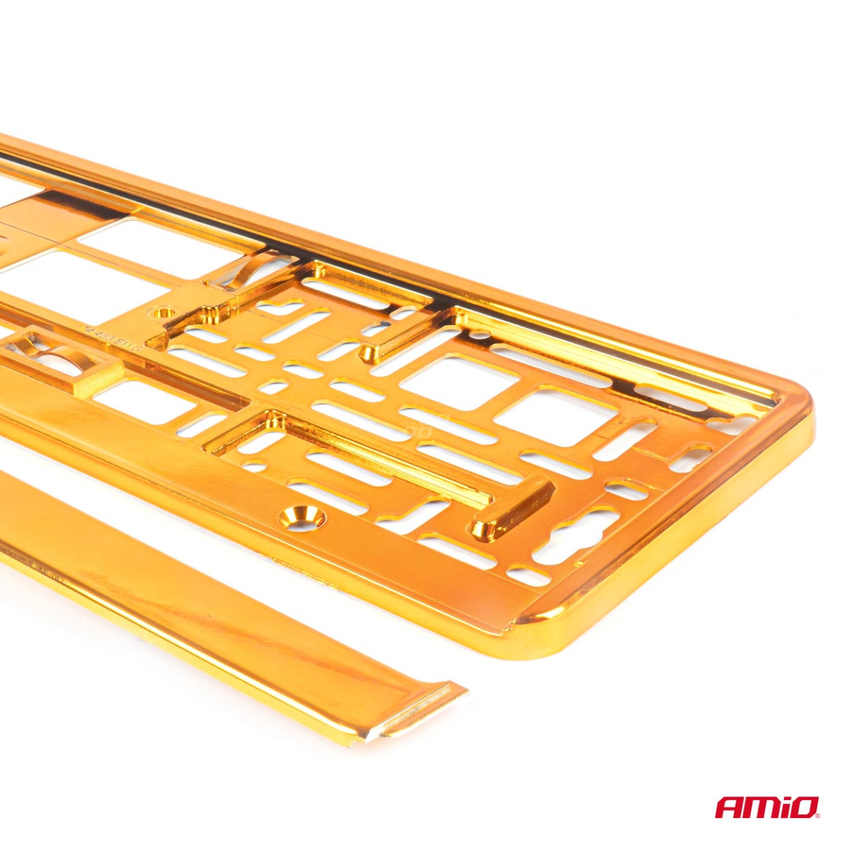 License plate holder – metallic orange, AMIO-03175