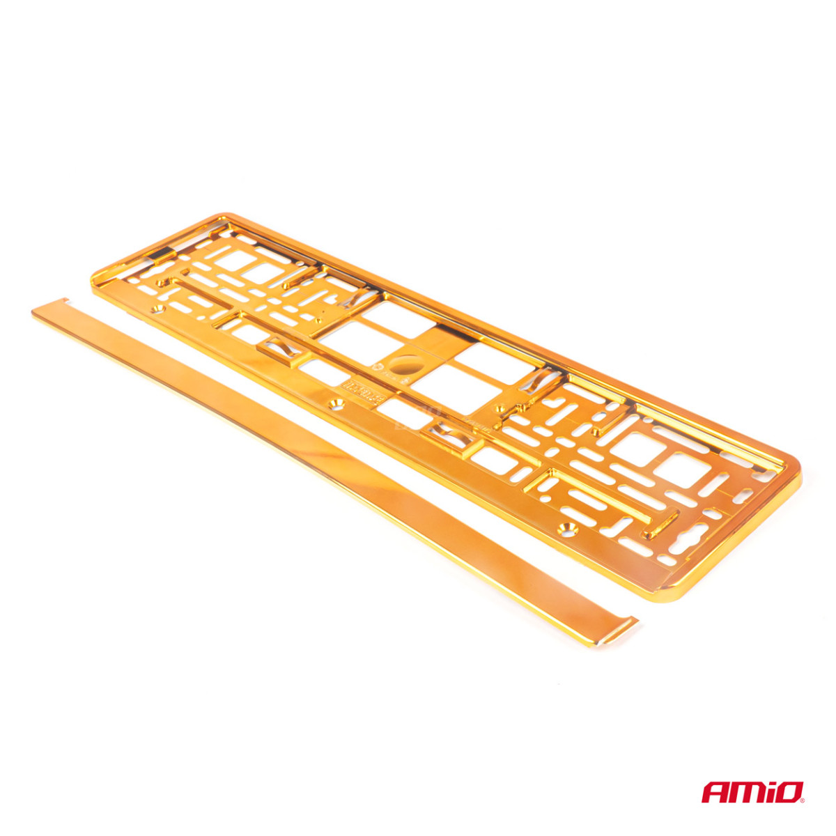 License plate holder – metallic orange, AMIO-03175
