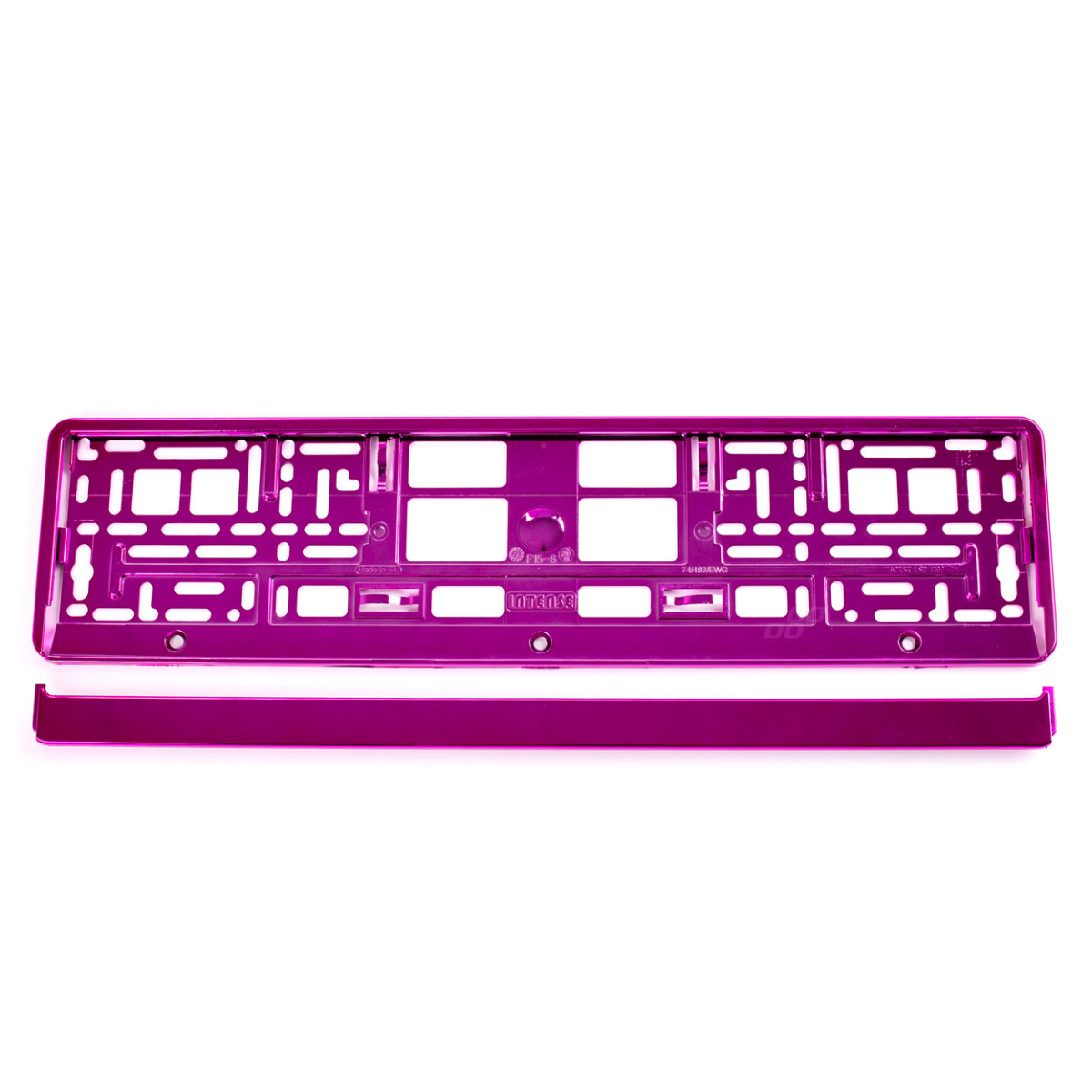 License plate holder – metallic pink, AMIO-03176