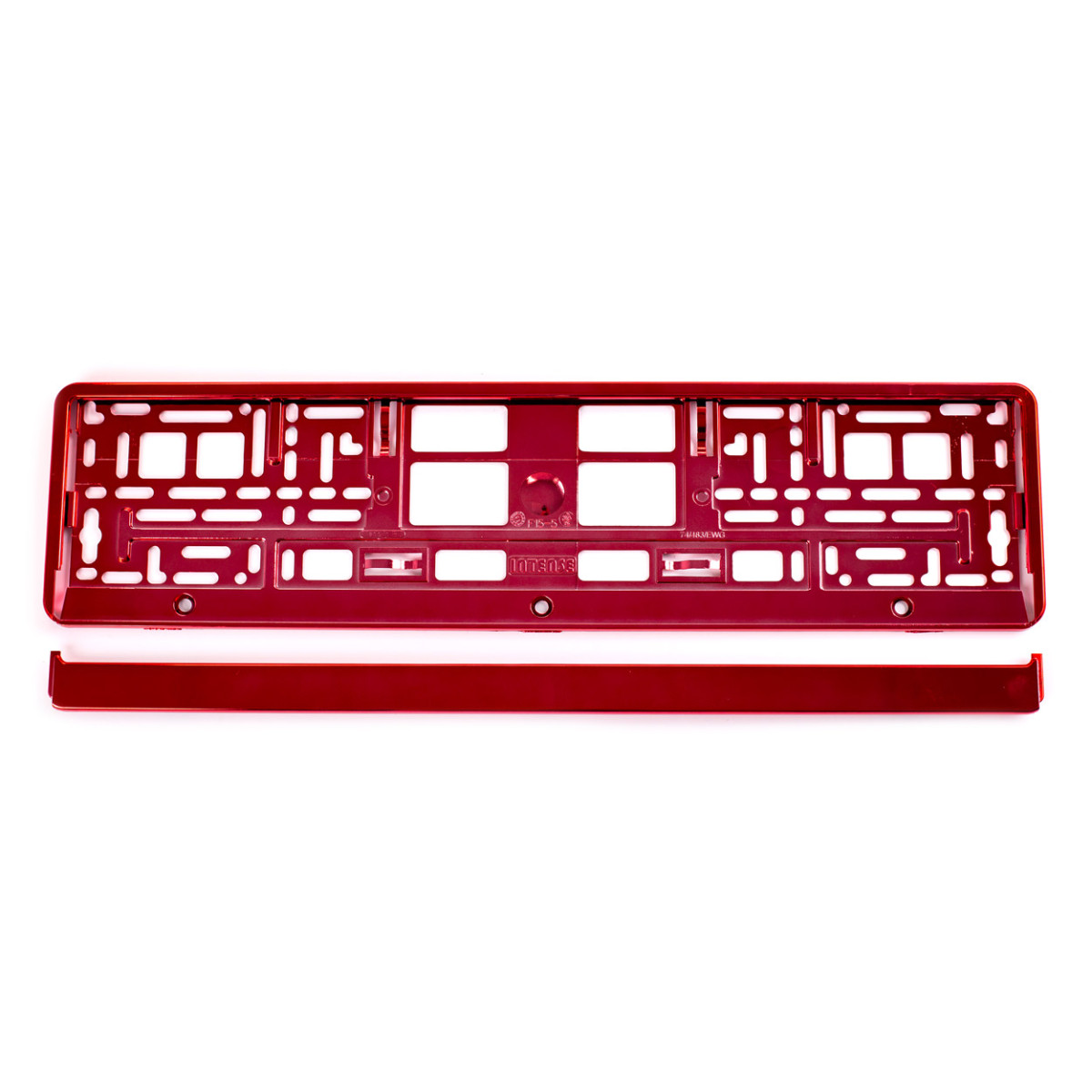 License plate holder – metallic red, AMIO-03171