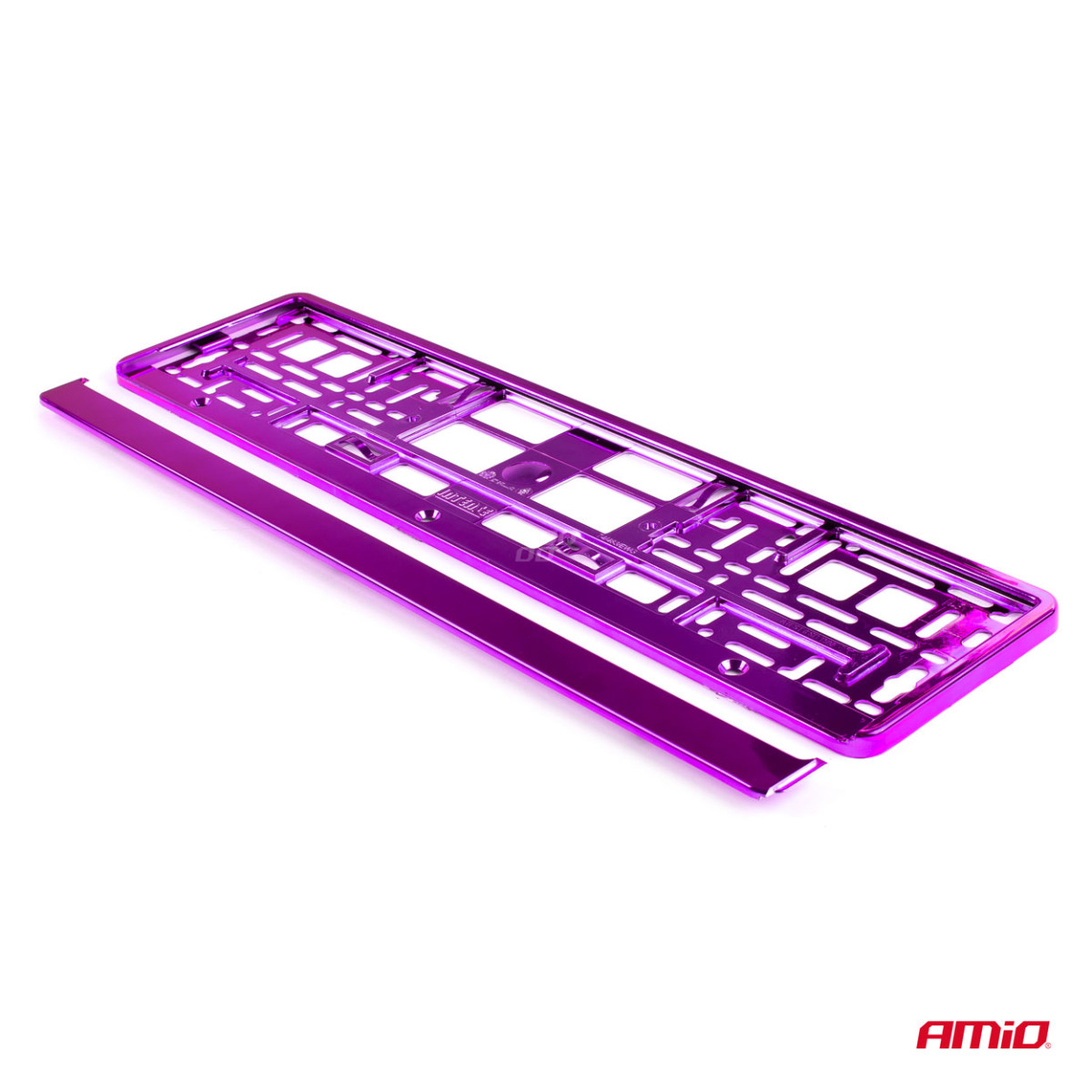 License plate holder – metallic purple, AMIO-03172