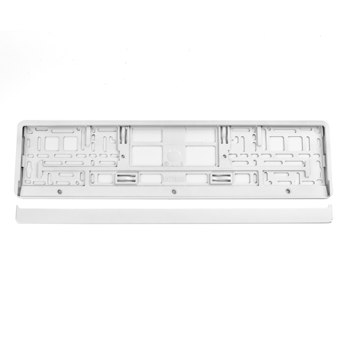 License plate holder – metallic white, AMIO-71780BI