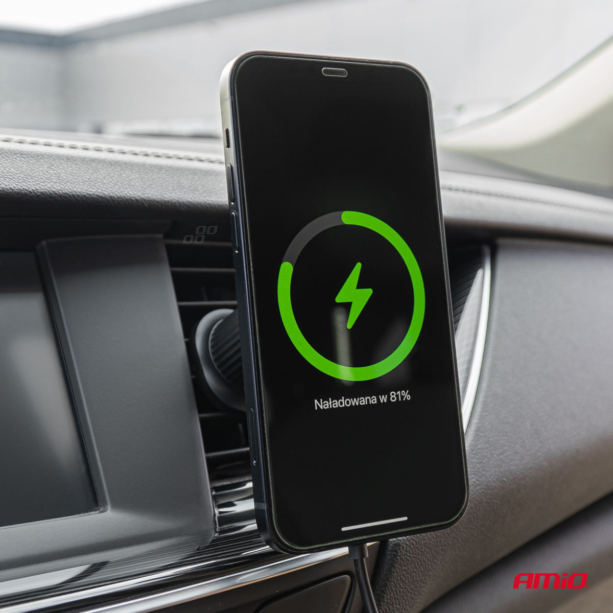 Magnetic phone holder with wireless charger 15W My Mag AMIO-03773