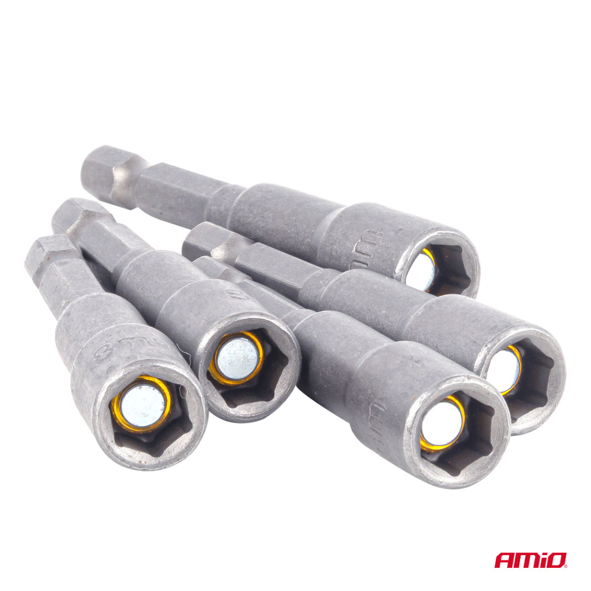Magnetic screwdriver bit set, 1/4" HEX, 8 x 65 mm, 5 pcs., AMIO-04938