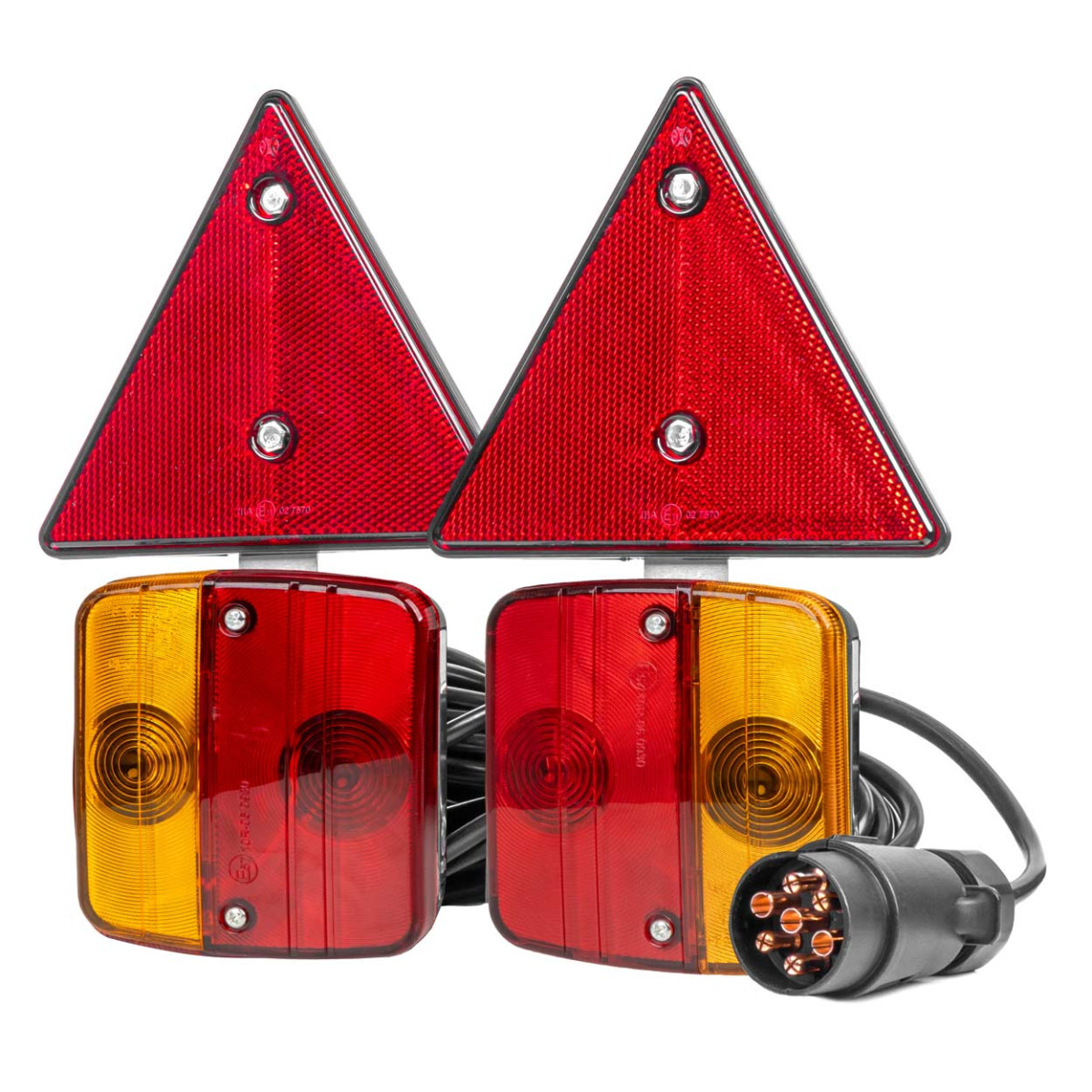 Magnetic trailer lights, with triangle