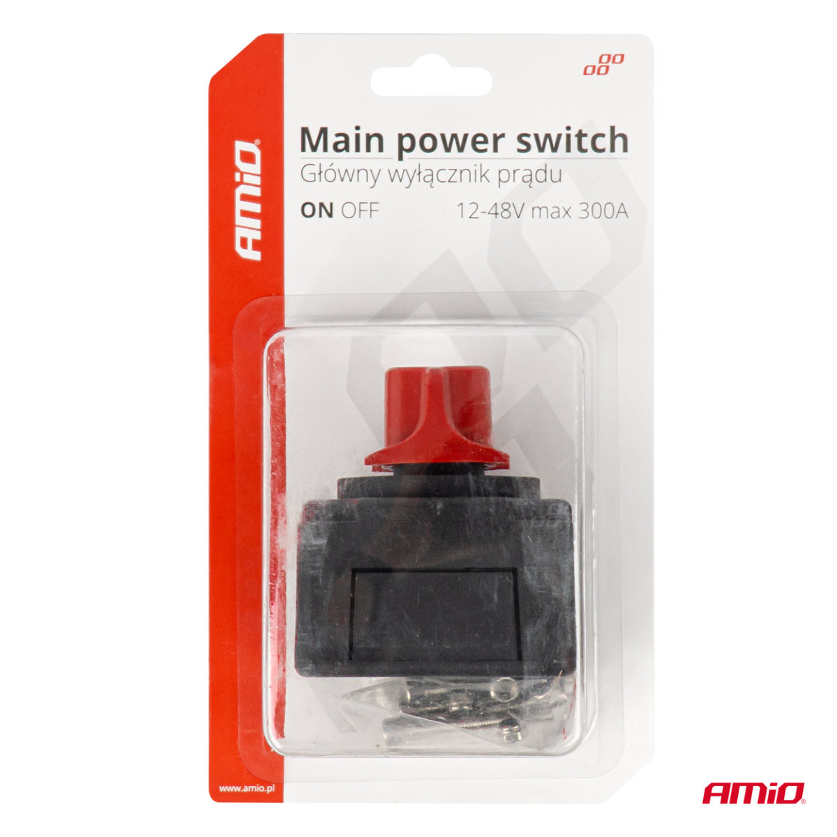 Main battery switch 12–48 V, max. 300 A, AMIO-03838