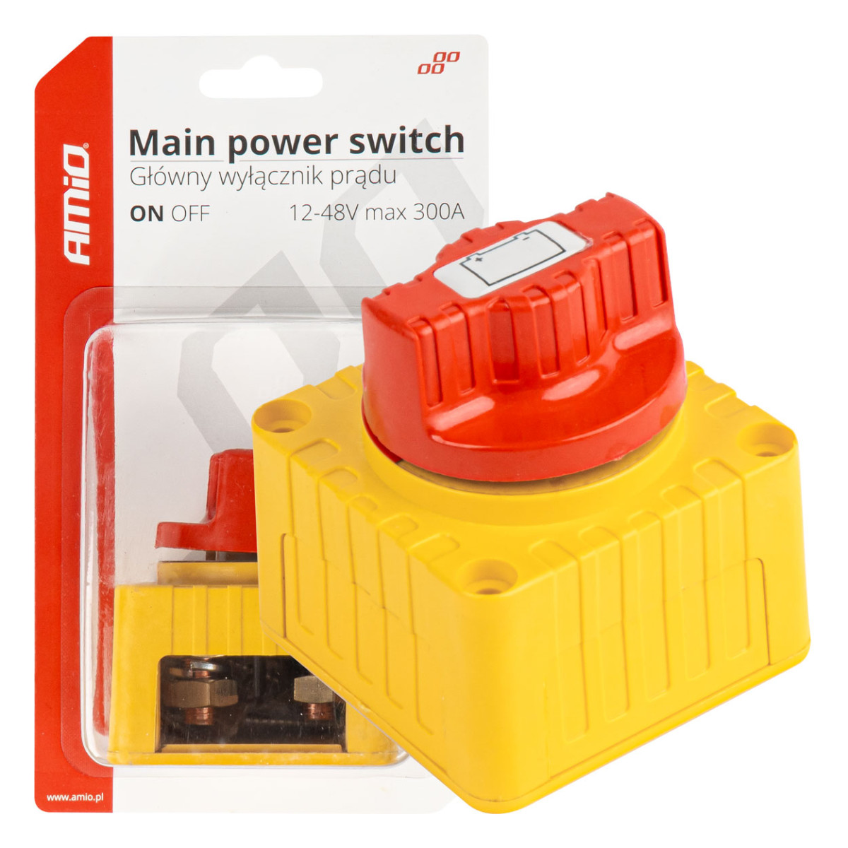 Main battery switch 12–48 V, max. 300 A, AMiO-03839