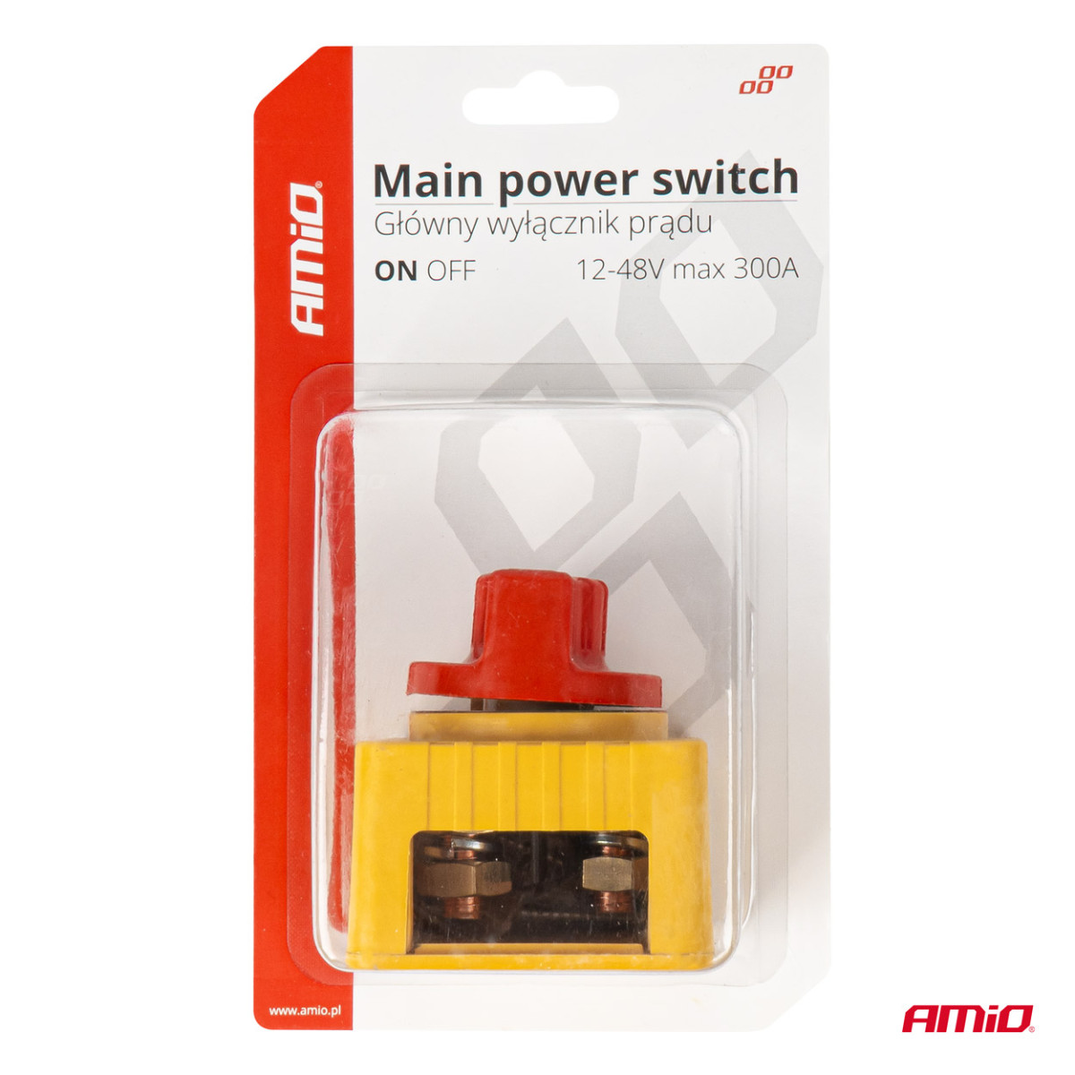 Main battery switch 12–48 V, max. 300 A, AMiO-03839