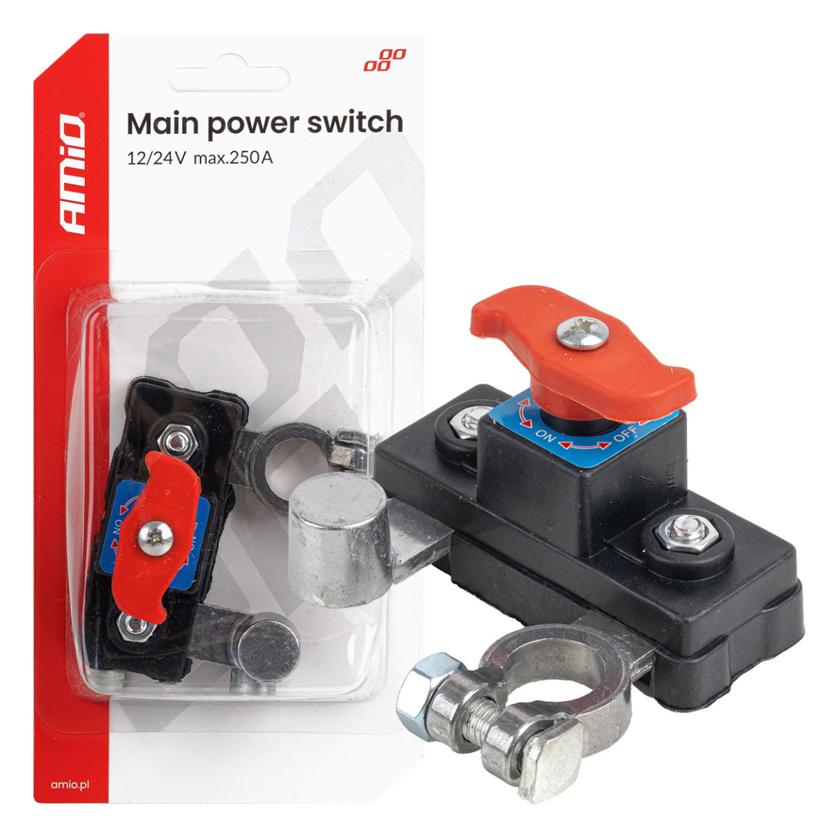 Main battery switch 12/24V 250A AMIO-04831