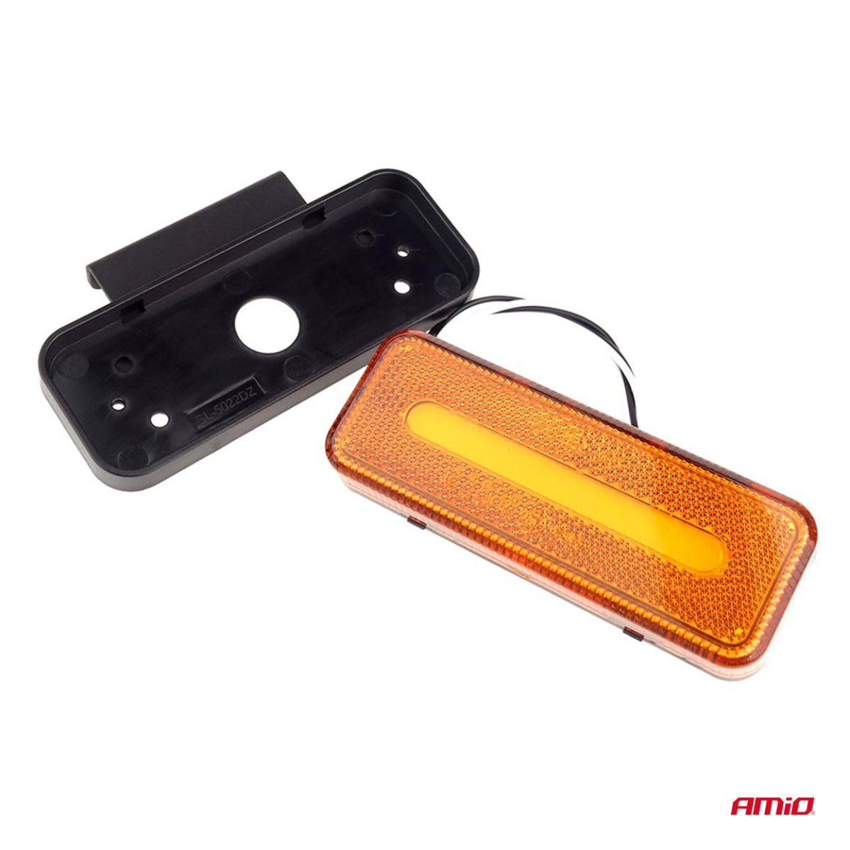 LED marker light AMiO OM-02-O, rectangular, orange