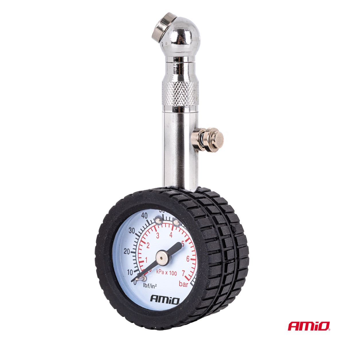 Mechanical pressure gauge with rotating head and drain valve 7 bar AMIO-04469