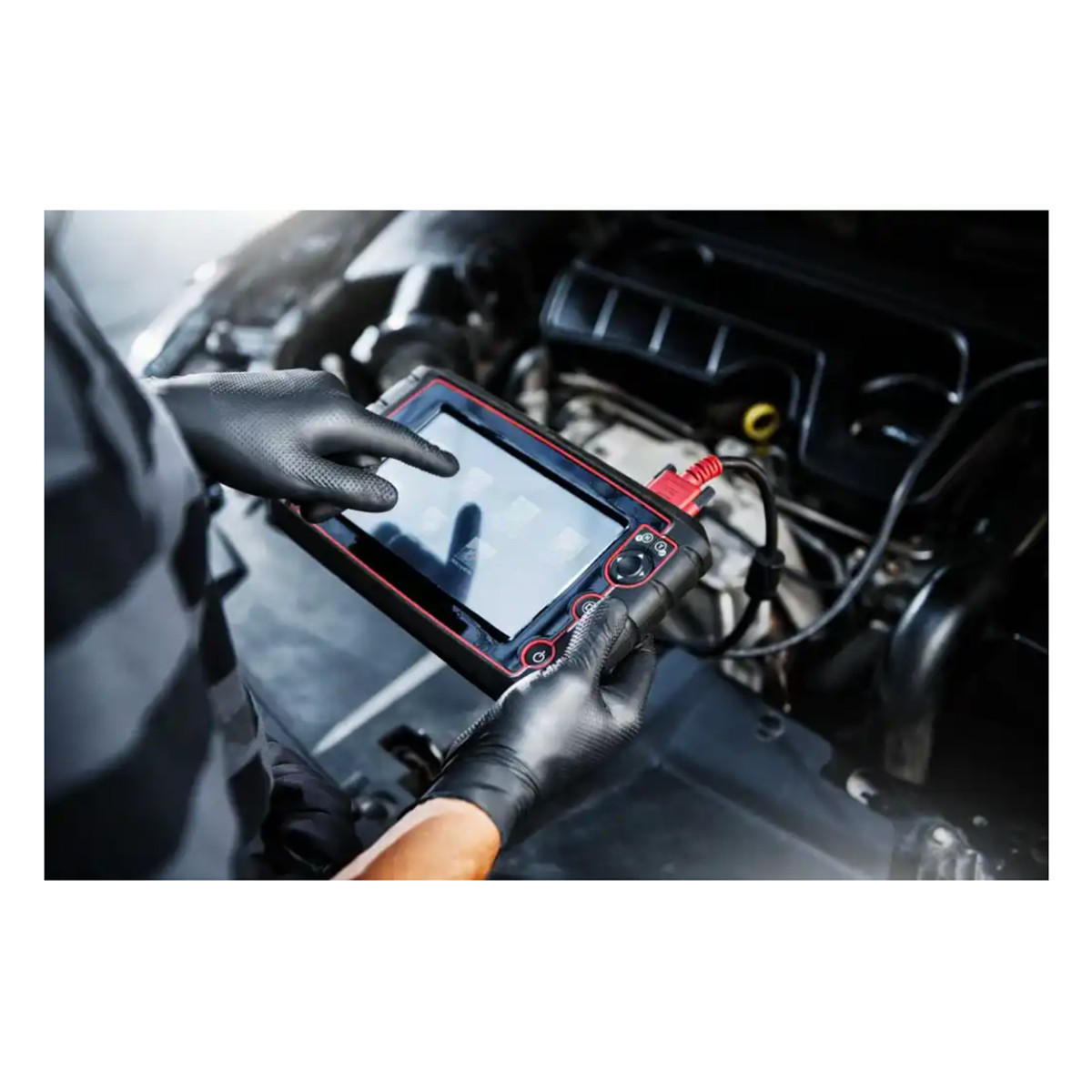 Nitrile gloves Mercator GoGrip ONE-BY-ONE, black, M, 100 pcs.