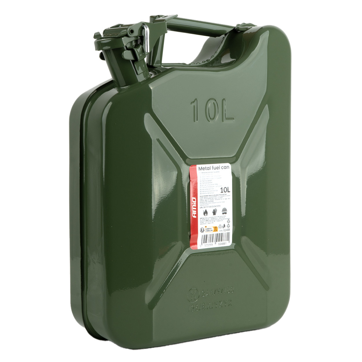 Metal fuel can, 10L AMIO-02488
