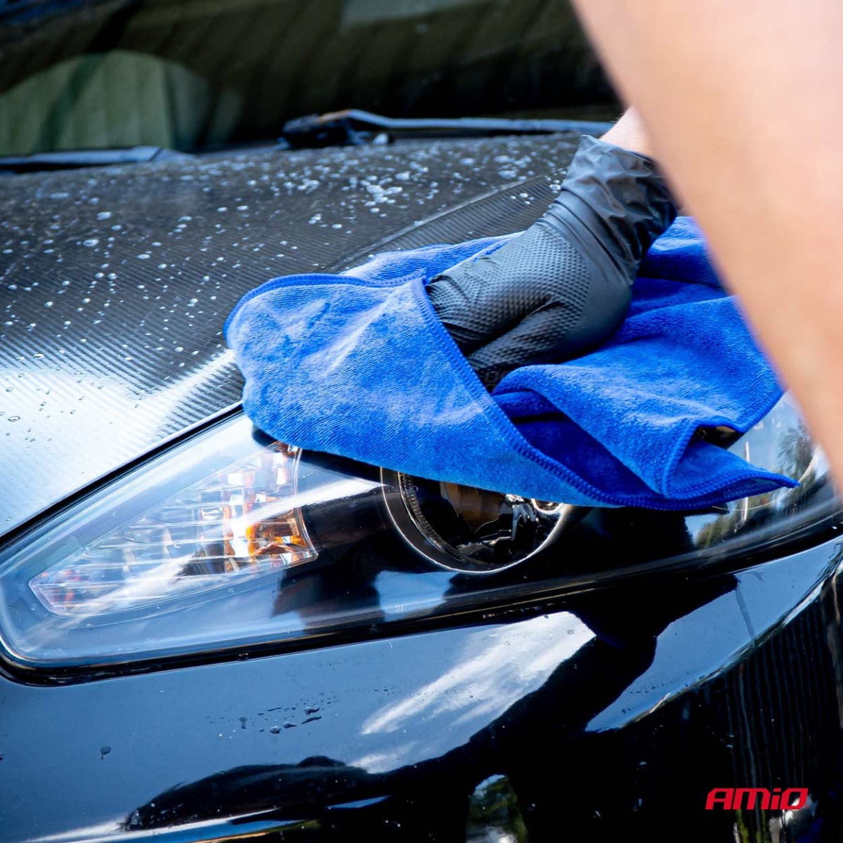 Microfiber cloth set 20 pcs., 500 GSM, 30×40 cm AMIO-04490