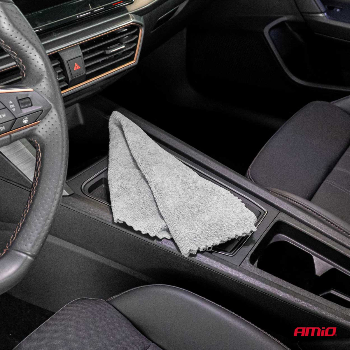 Microfiber cloths in a roll 30×30 cm, 120 gsm, 50 pcs. AMIO-03974