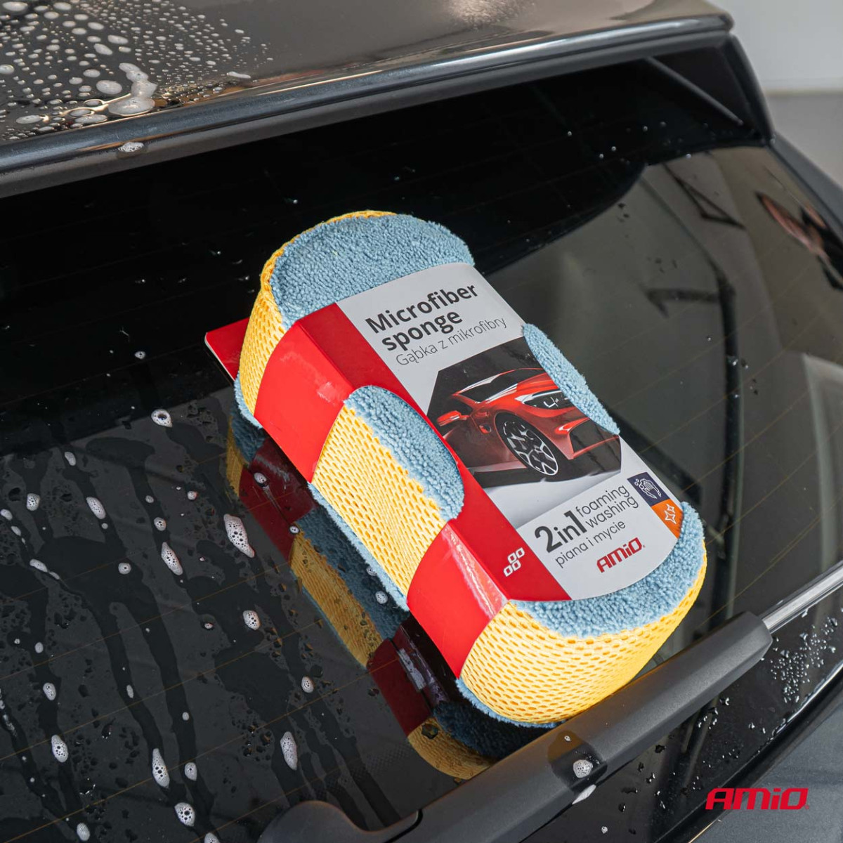 Microfiber sponge, 23x10x6 cm AMiO-03840