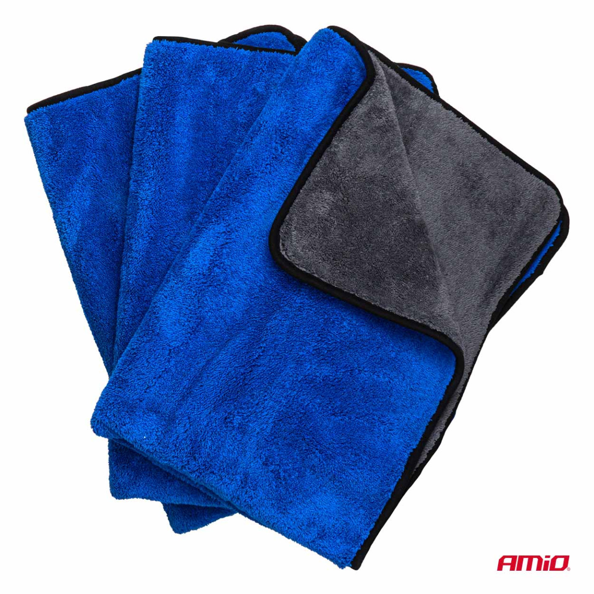 Microfiber towel set 3 pcs. 800 GSM, 60×90 cm, AMIO-04487