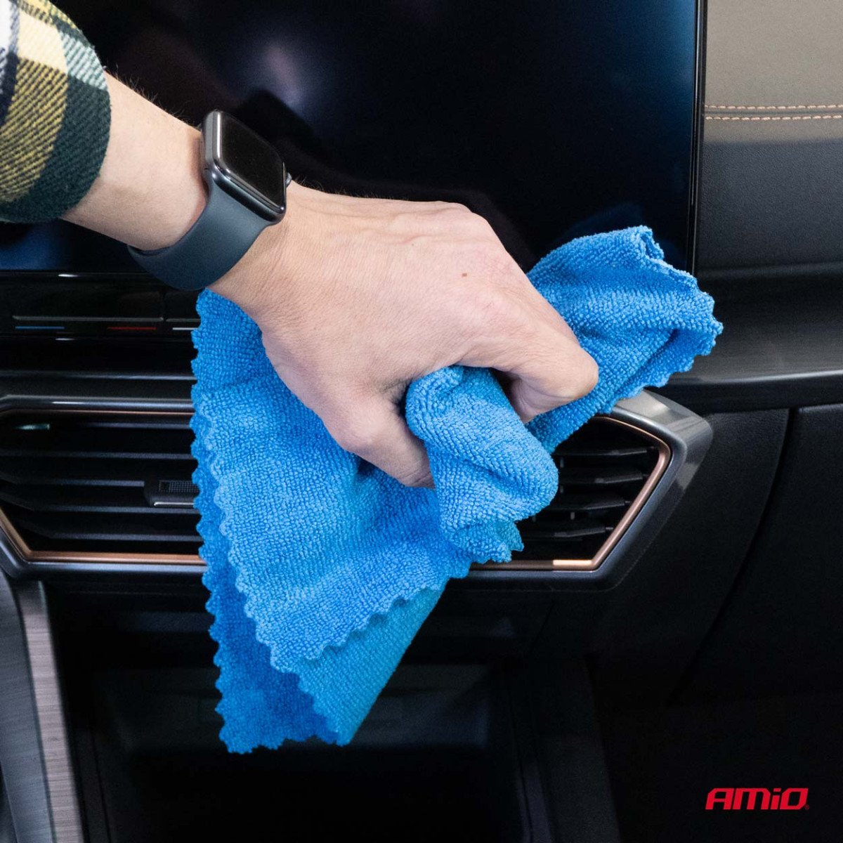 Microfiber cloth set, soft, 35 × 35 cm, 250 gsm, 12 pcs. AMIO-03971