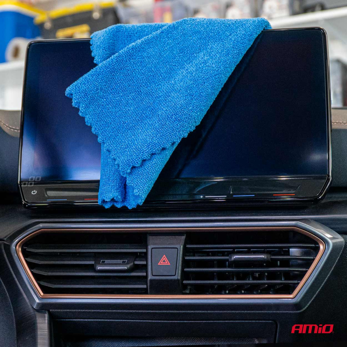 Microfiber cloth set, soft, 35 × 35 cm, 250 gsm, 12 pcs. AMIO-03971