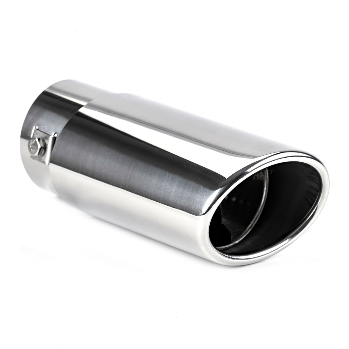 Muffler tip 37-54 mm, stainless steel, chrome plated, AMIO-02349