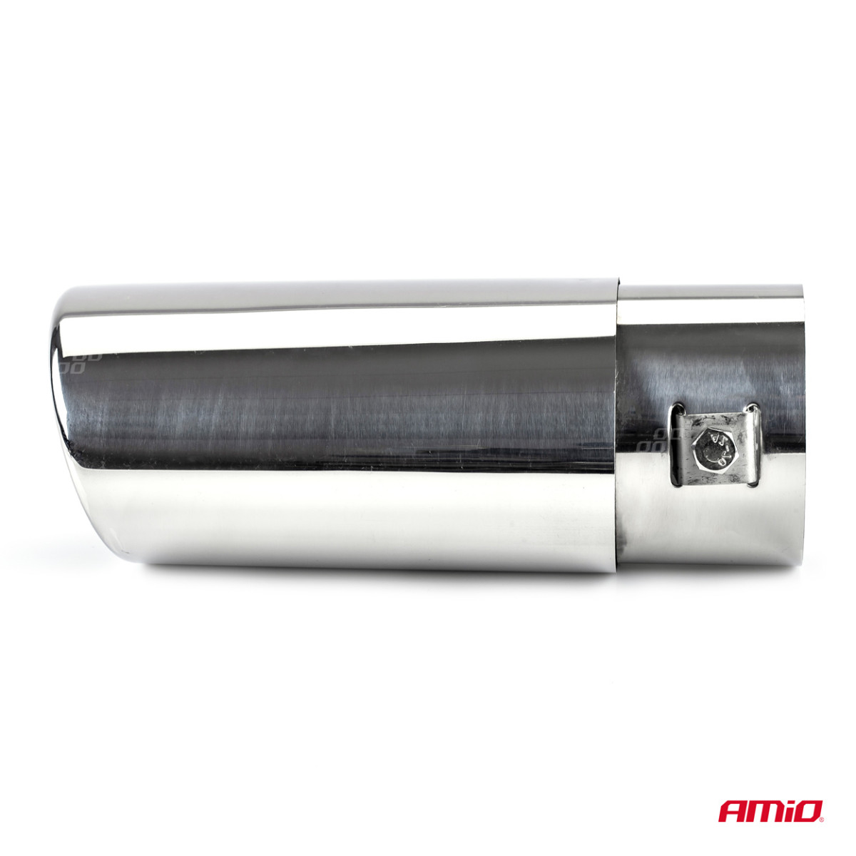 Muffler tip 37-54 mm, stainless steel, chrome plated, AMIO-02349