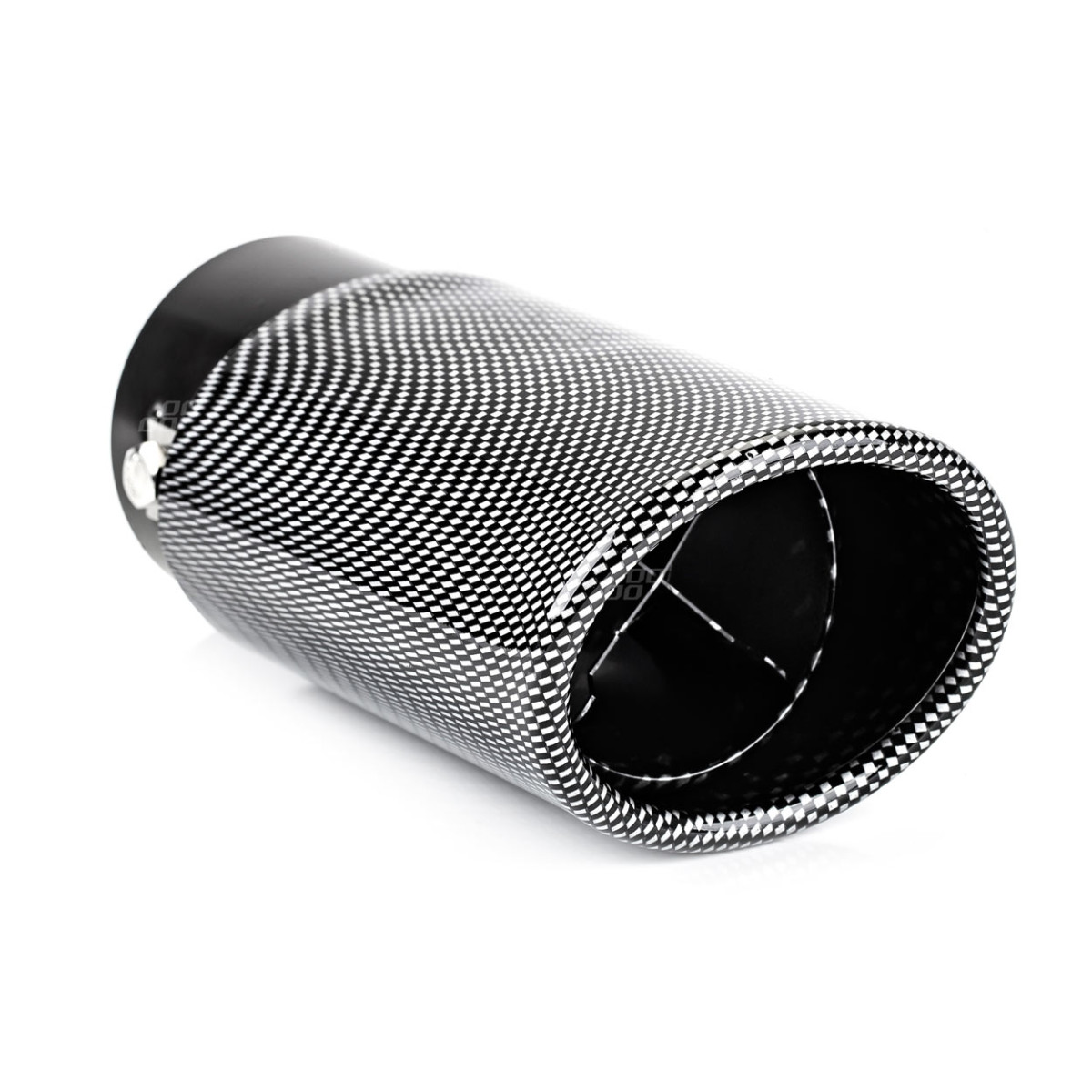 Muffler tip 37–54 mm, stainless steel, Carbon, AMIO-02350