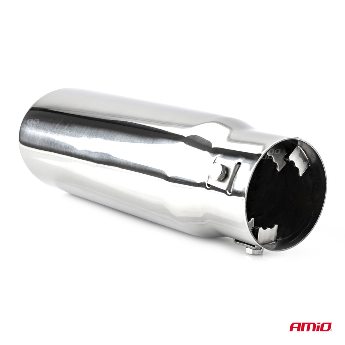 Muffler tip 40–58 mm, stainless steel, chrome-plated, AMIO-02352