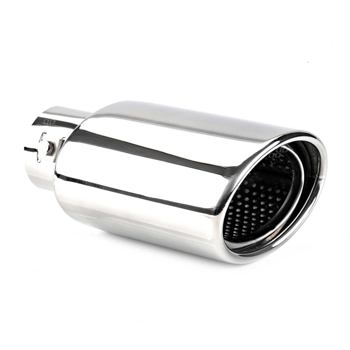 Muffler tip 30-50 mm, stainless steel, chrome plated, AMIO-02355