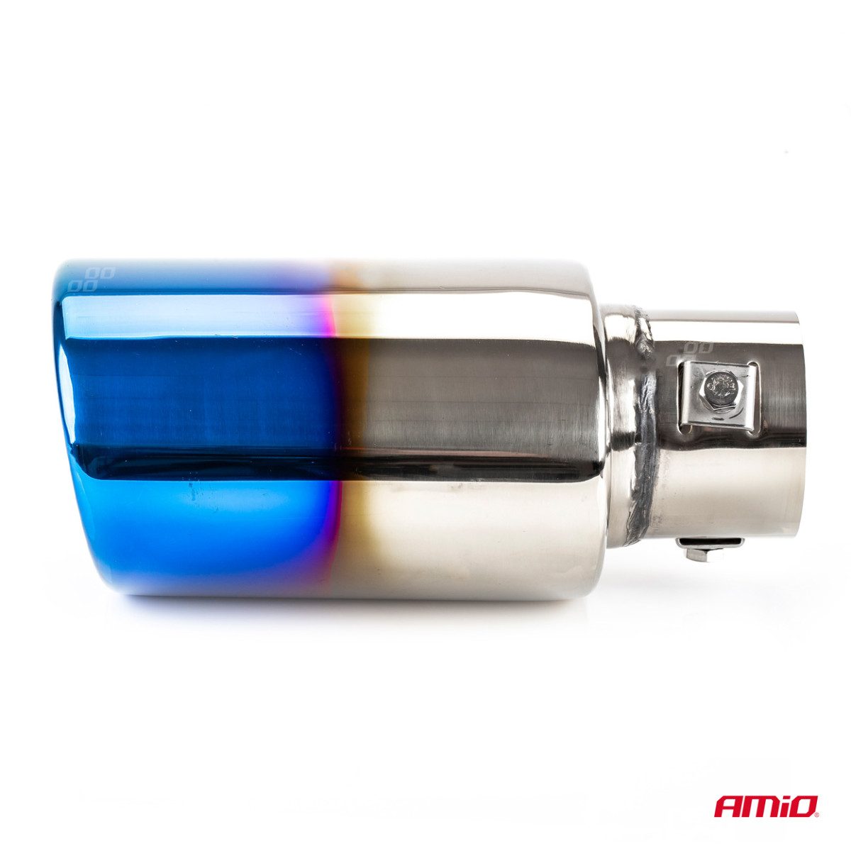 Muffler tip 30-50 mm, stainless steel, burnished metal effect, AMIO-02356