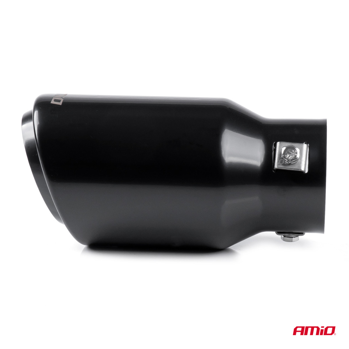 Muffler tip 43-62 mm, stainless steel, black, AMiO-03169