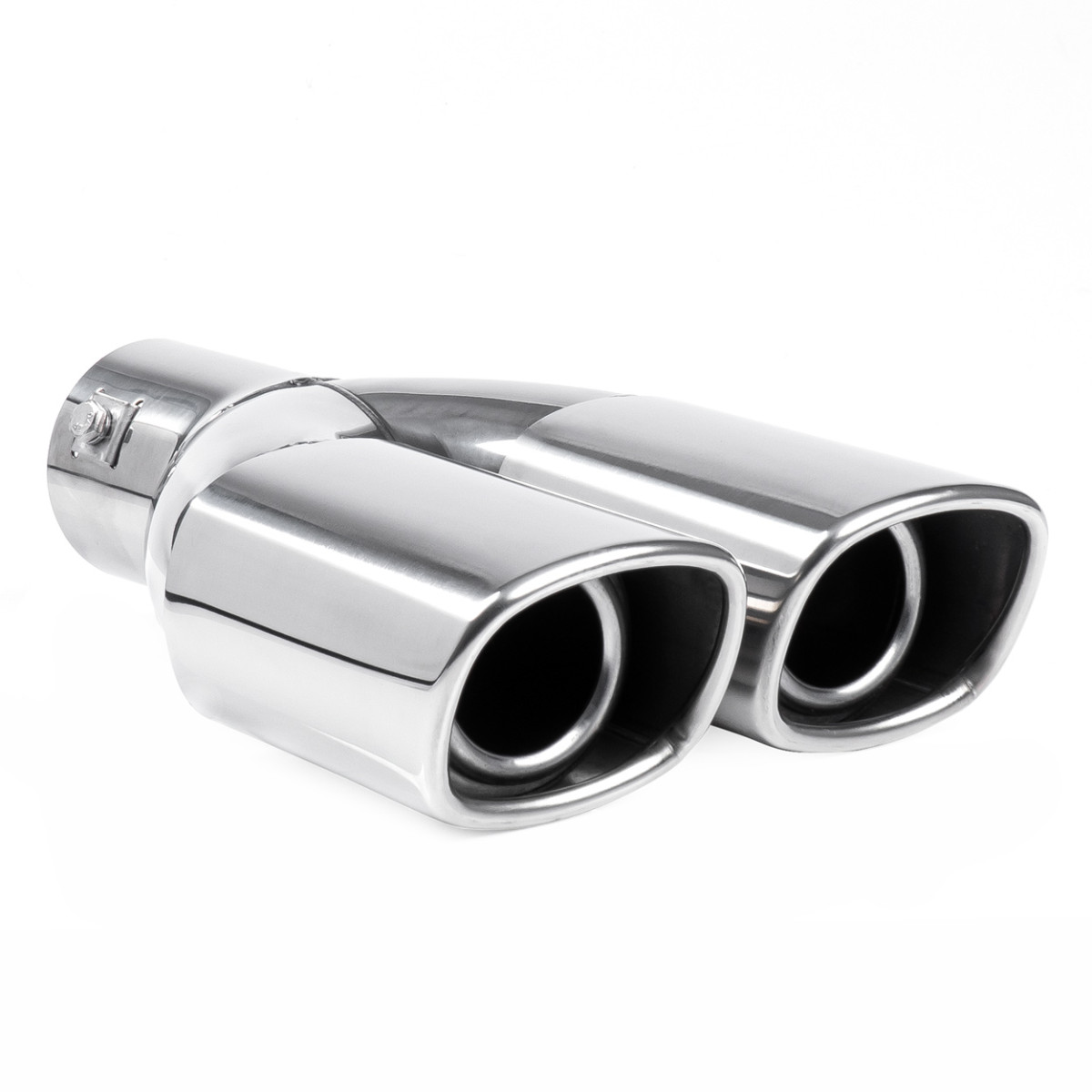 Muffler tip 36-54 mm, stainless steel, chrome-plated AMiO-03170