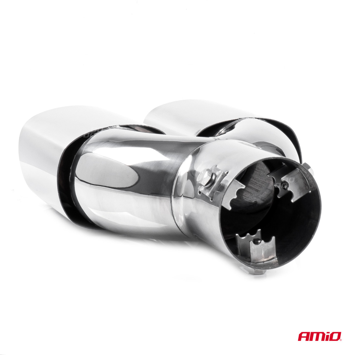 Muffler tip 36-54 mm, stainless steel, chrome-plated AMiO-03170