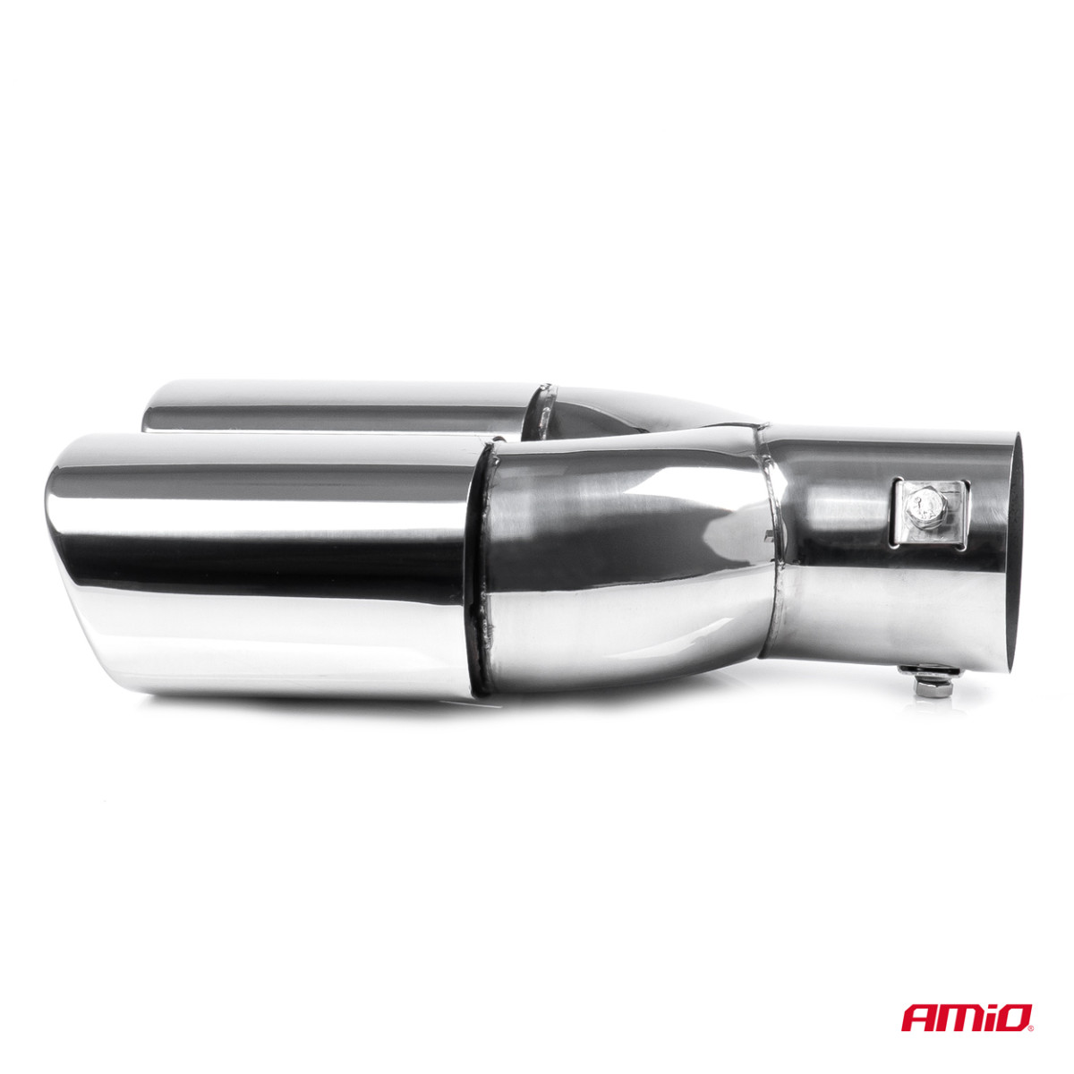 Muffler tip 36-54 mm, stainless steel, chrome-plated AMiO-03170